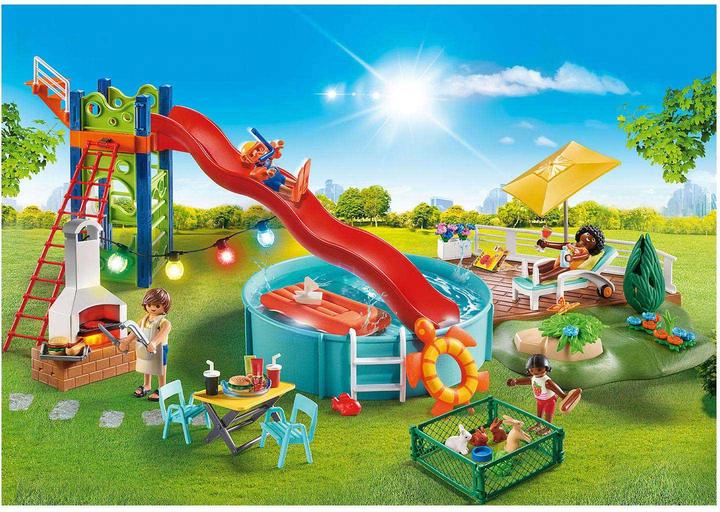 Actual product image Playmobil Pool party with slide (70987, Playmobil City Life)