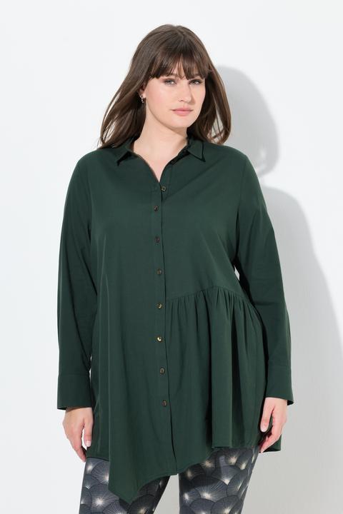 Produktbild Ulla Popken Longbluse, Zipfelsaum, Stehkragen, Langarm (46, 48)