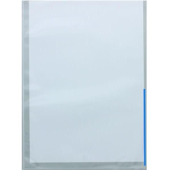 Foldersys, Mappe, Sichthüllen A4 mit Indexstreifen PP VE=100 Stück blau (A4, 1 x)