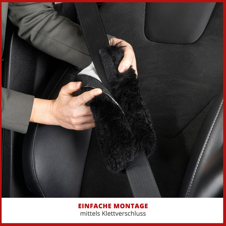 Produktbild Walser Gurtpolster Millie aus Lammfell, 2 Stück schwarz