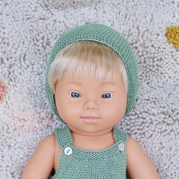 Produktbild Miniland Baby Blond Mit Down Syndr. Junge 38cm