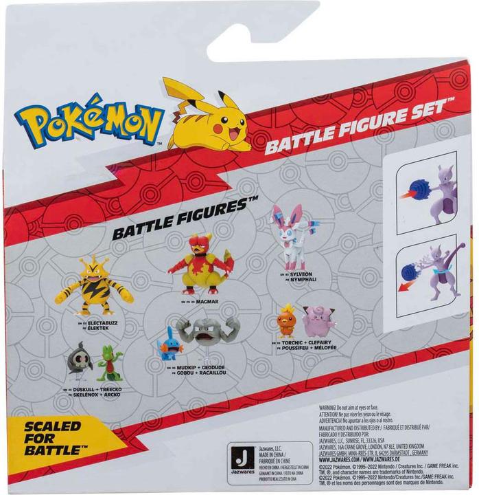 Image du produit Jazwares Set de figurines de combat Pokémon - Mewtwo et Mew