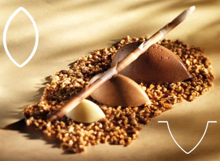 Contacto Baking mat dumpling 84 x 44 mm, Flexipan, black, GN 1/1