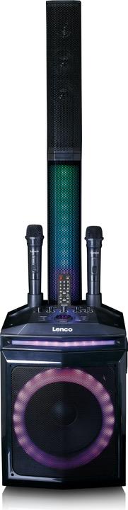 Lenco PA-220BK PA system with detachable tweeter (Battery operated)
