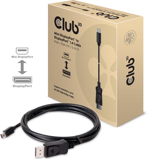 Immagine prodotto Club 3D Mini DisplayPort — DisplayPort (2 m, DisplayPort, 1.4)