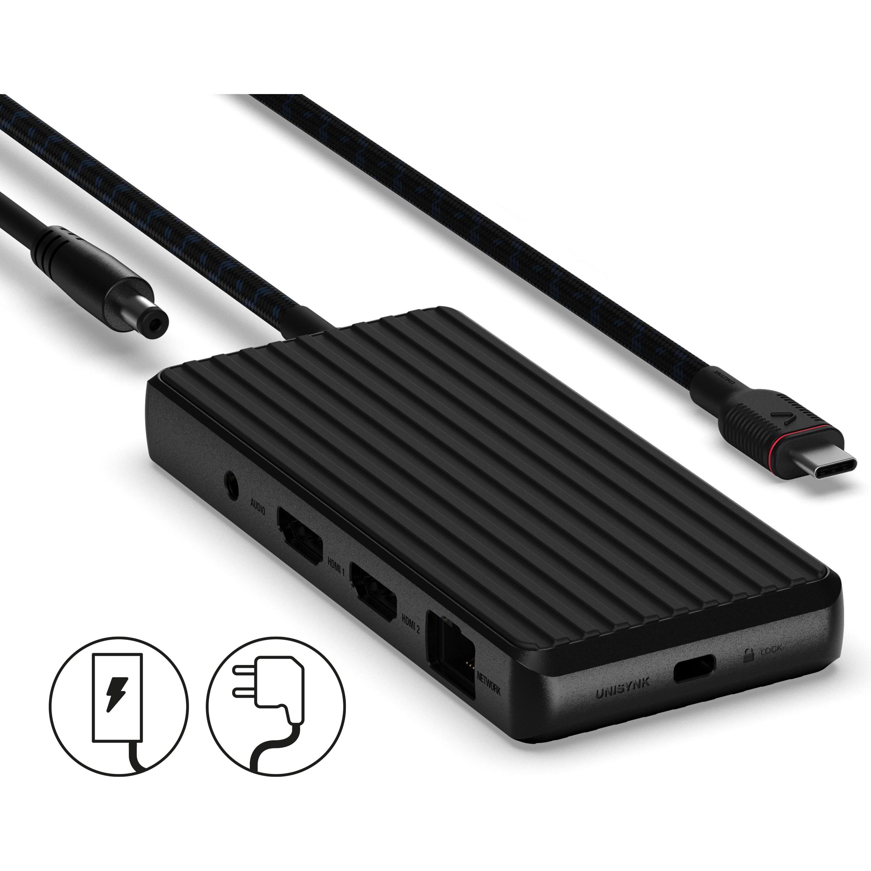 Thumbnail - Unisynk 9 Port Dual Display USB-C Docking Station (9 Ports), Dockingstation + USB Hub