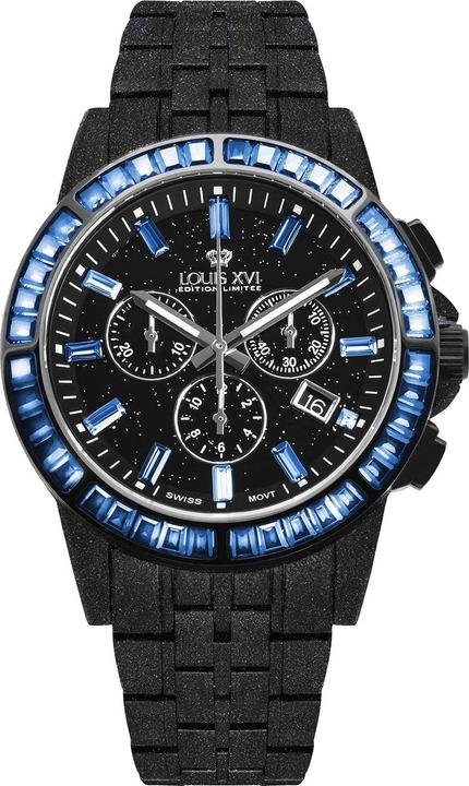 Produktbild Louis XVI LXVI1181 Herrenuhr Majesté Frosted Iced Out 43mm 10ATM (Analoguhr, Chronograph, 43 mm)