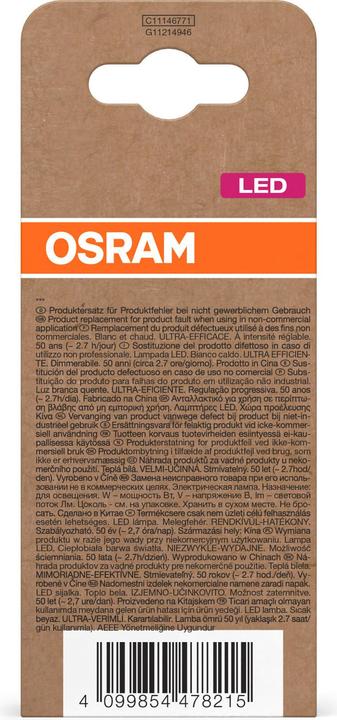 Immagine prodotto Osram LED-Lampe Classic, dimmbar, E27, 7,2 W, 2700 K, EEK: A, 1521 lm, warmweiss (E27, 7.20 W, 1521 lm, 6 x, A)