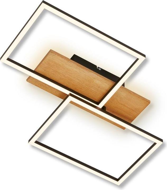 Actual product image Briloner LED ceiling light, black / wood, LED/30W (1580 lm)