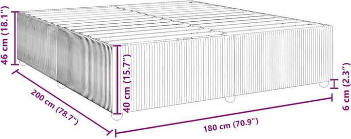 Actual product image vidaXL Bettgestell (180 x 200 cm)