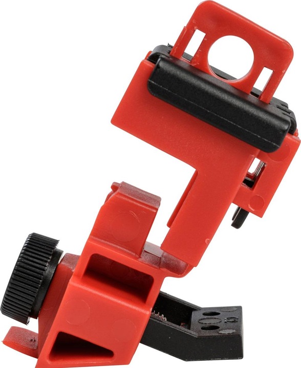 Actual product image Brady TagLock circuit breaker interlock: 120/277V clamp interlock, polypropylene fiberglass reinforced