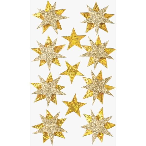Produktbild Heyda Weihnachtssticker Sterne gold (1 Sticker)