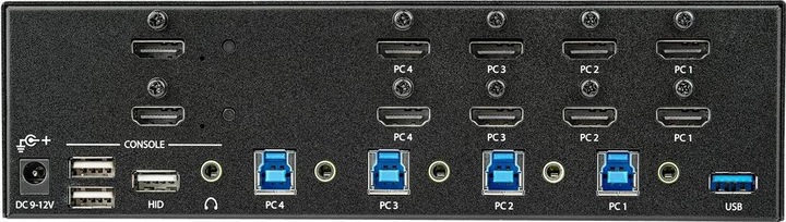 Produktbild StarTech KVM Switch HDMI 4 Port - 4K 30 Hz - KVM Extender für HDMI - KVM HDMI Umschalter