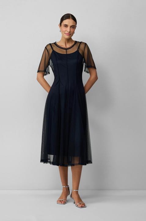 Produktbild S.Oliver Kleid Midikleid aus Mesh mit Unterkleid (36)