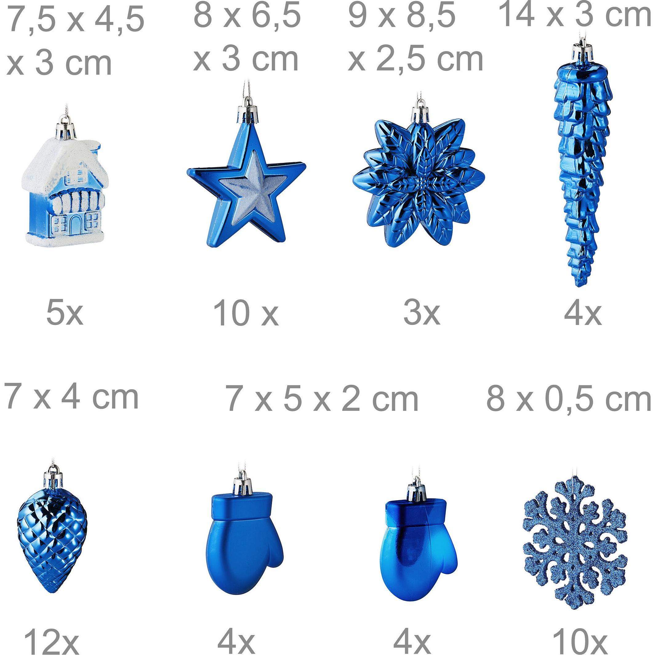 Thumbnail - Relaxdays, Christbaumschmuck, 100-tlg. Weihnachtskugeln-Set (100 -teilig)