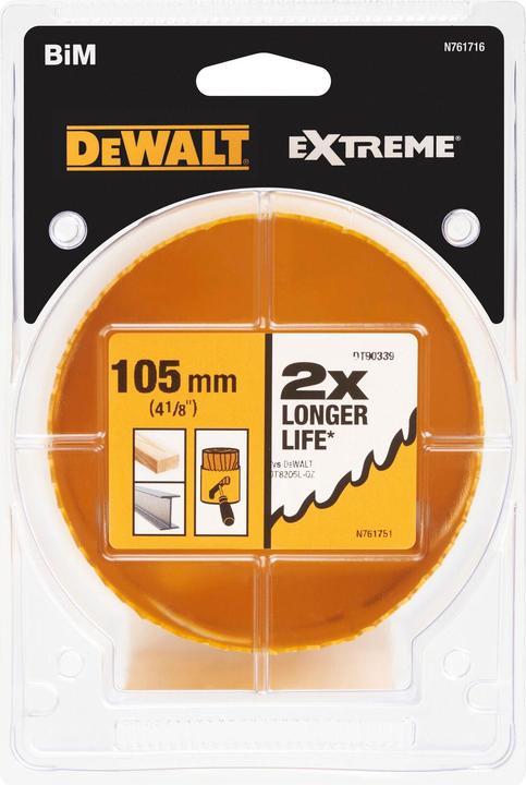 Produktbild DeWalt Lochsäge BiMetall EXTREME 105mm (10.5 Zentimeter)