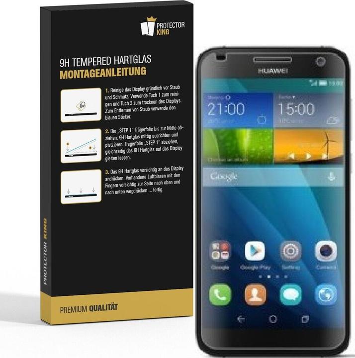 Actual product image Protectorking 2x real tempered 9H armoured glass 3D CLEAR (2 pcs., Huawei G7 Plus)