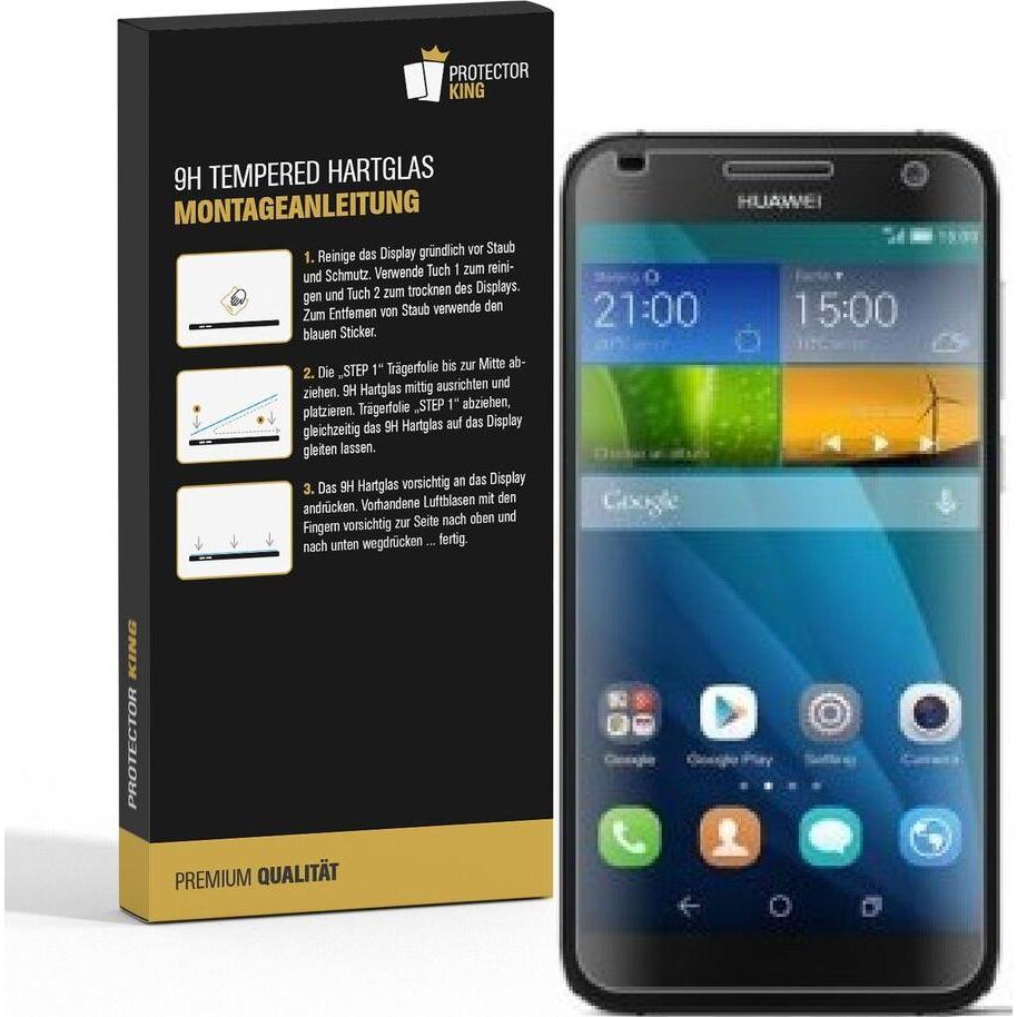 Thumbnail - Protectorking 1x echtes Tempered 9H Panzerhartglas 3D KLAR (1 Stück, Huawei G7 Plus), Smartphone Schutzfolie