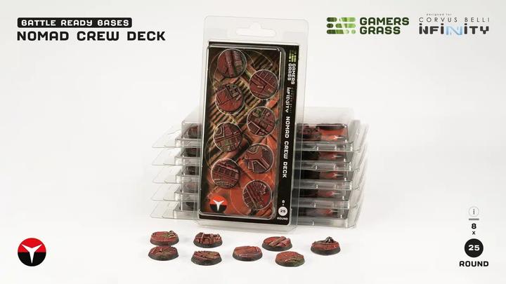 Actual product image Gamers Grass Nomad Crew Deck Round 25mm (8x) (0.98")