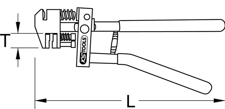Produktbild KS Tools Loch- und Absetzzange, selbstöffnend, Länge 285 mm (285 mm)