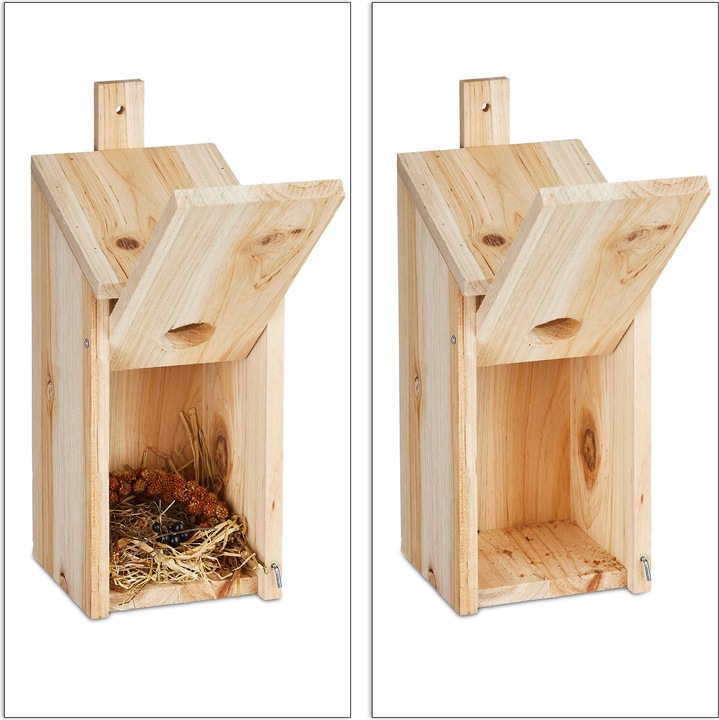 Actual product image Relaxdays Nest Aid, Hanging Birdhouse