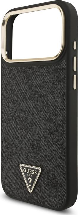 Produktbild Guess Case Magsafe 4G PU Leather Case With Triangle Logo And Gold Metal Camera Frame For iPhone 17 P (Apple iPhone 17 Pro Max)