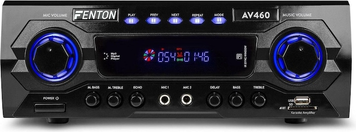 Immagine prodotto Karaoke Amplificatore - Fenton AV460 - Bluetooth e 2 microfooningangen con effetto eco e delay - 500W (Fase finale)