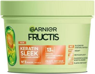 Produktbild Garnier Fructis Keratin Sleek Mask maska do włosów 370ml (370 ml)