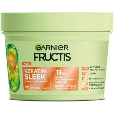 Garnier, Maschera, Fructis Keratin Sleek Mask maska do włosów 370ml (370 ml)