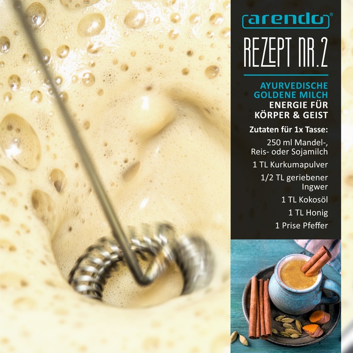 Actual product image Arendo Manual milk frother