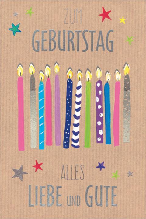 Produktbild Susy Card Mini-Gruákarte "Kerzen" (1 x)