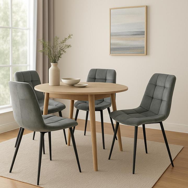 Produktbild HTI-Living Stuhl Mesa Velvet Grau