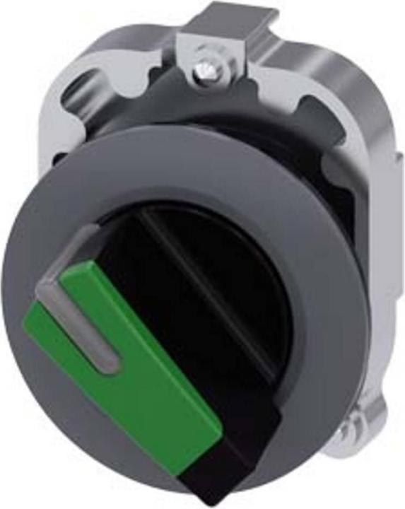 Actual product image Siemens Toggle switch 2position bel.b gn rectangular 3SU1062-2DF40-0AA0