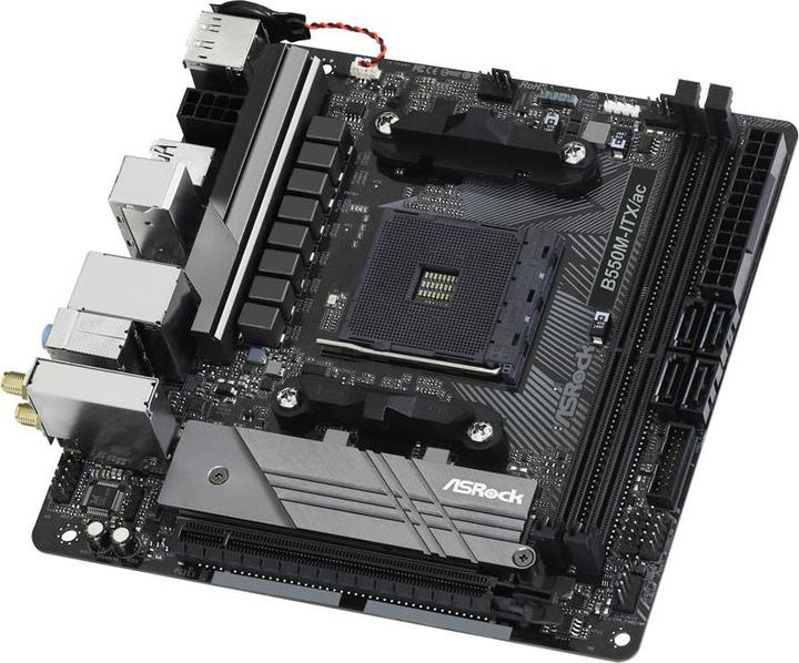 Produktbild AsRock B550M-ITX/ac (AM4, AMD B550, Mini-ITX)