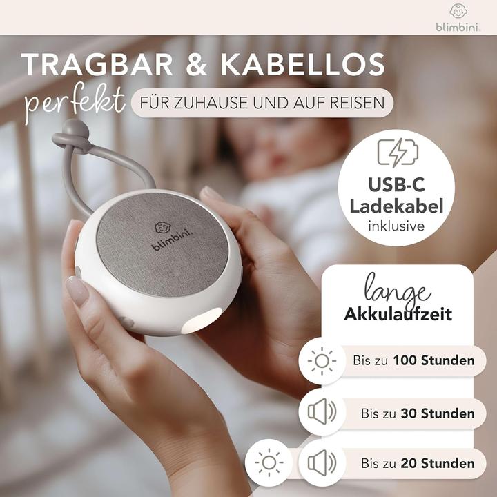 Actual product image Blimbini White noise machine with night light