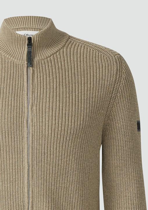 Produktbild s.Oliver Strickjacke Struktur-Strickjacke mit Eingrifftaschen und Reissverschluss (S)