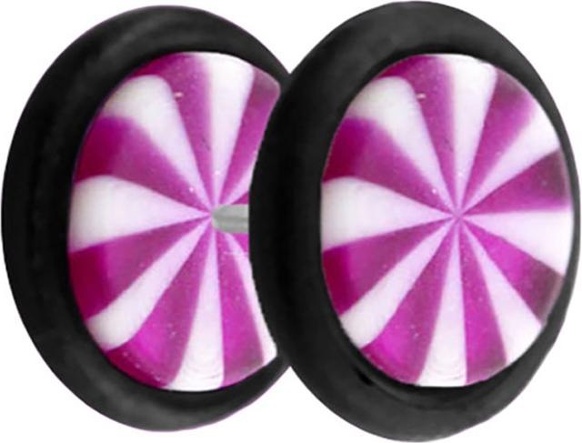 Image du produit Star Piercing Fake Plug Twistet violett (Acrylique, sans laiton)