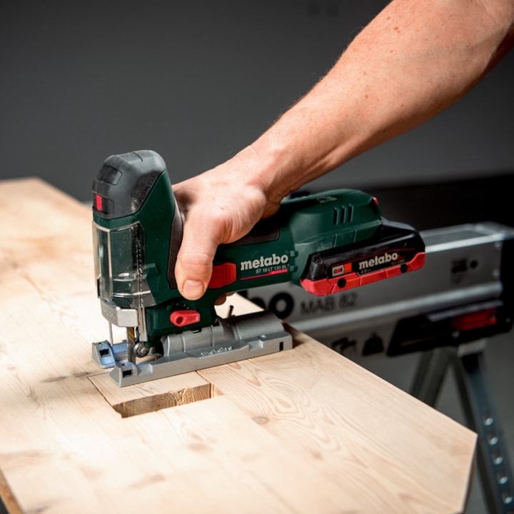 Actual product image Metabo ST 18 LT 130 BL cordless jigsaw 18 V 130 mm brushless + 2x LiHD battery 5.5 Ah + charger +