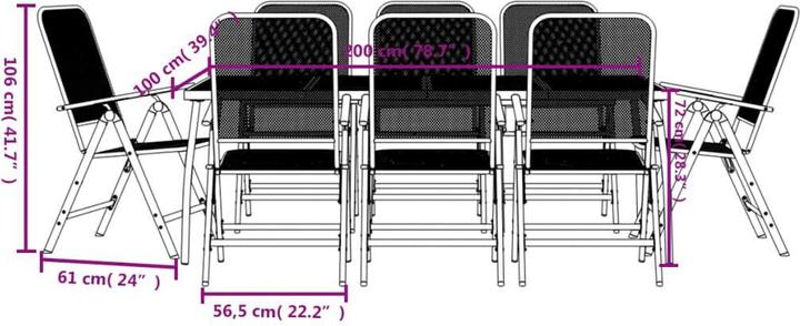 Produktbild vidaXL Garten Essgruppe