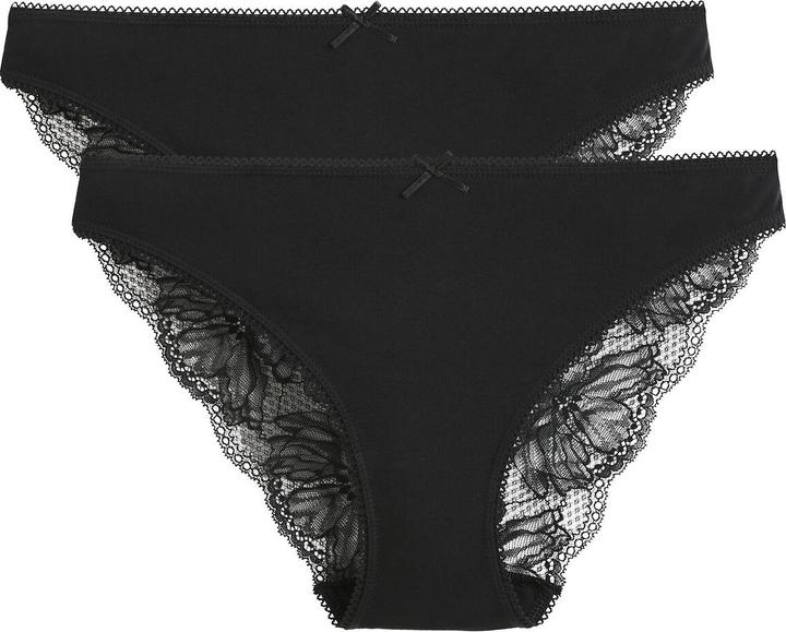 Produktbild La Redoute Collections 2er-Pack Slips mit Spitze (36, 38, 2er Pack)