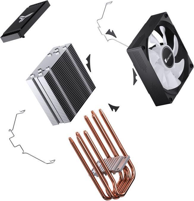 Actual product image Jonsbo CR-1300 EVO CPU cooler, 90 mm - black (90 mm)