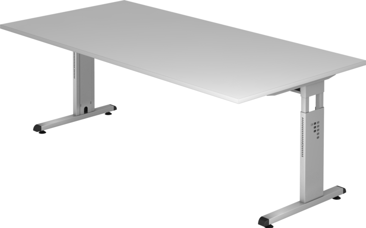Actual product image MC MyTable O desk with frame silver (2000 x 1000 x 650 mm)