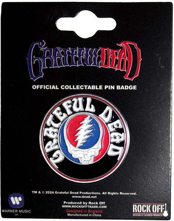 Actual product image Grateful Dead Steal Your Face Logo Badge