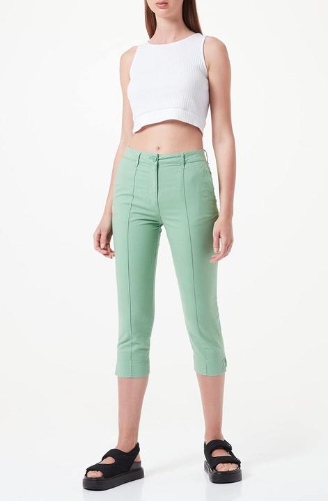 Productafbeelding Love Moschino Gefärbte Caprihose in Stretch-Baumwoll-Leinen-Mischung (38)