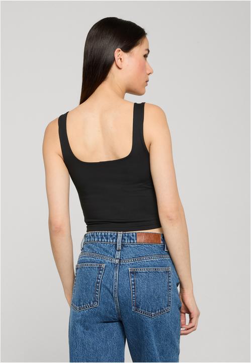 Produktbild Urban Classics Ladies Cropped Polyamide Top black M (M)