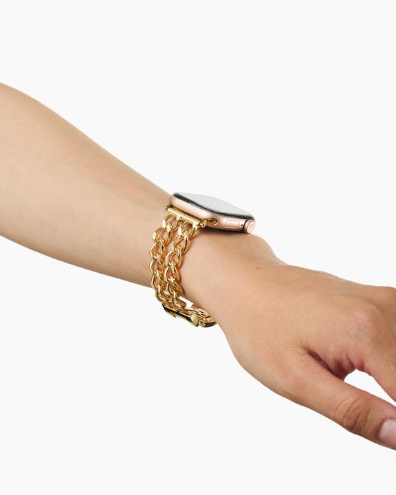 Actual product image iDeal Of Sweden Chain Watch Band 42/44/45/46/49 Gold (Silicone, Stainless iron, Stainless steel, Zinc alloy)