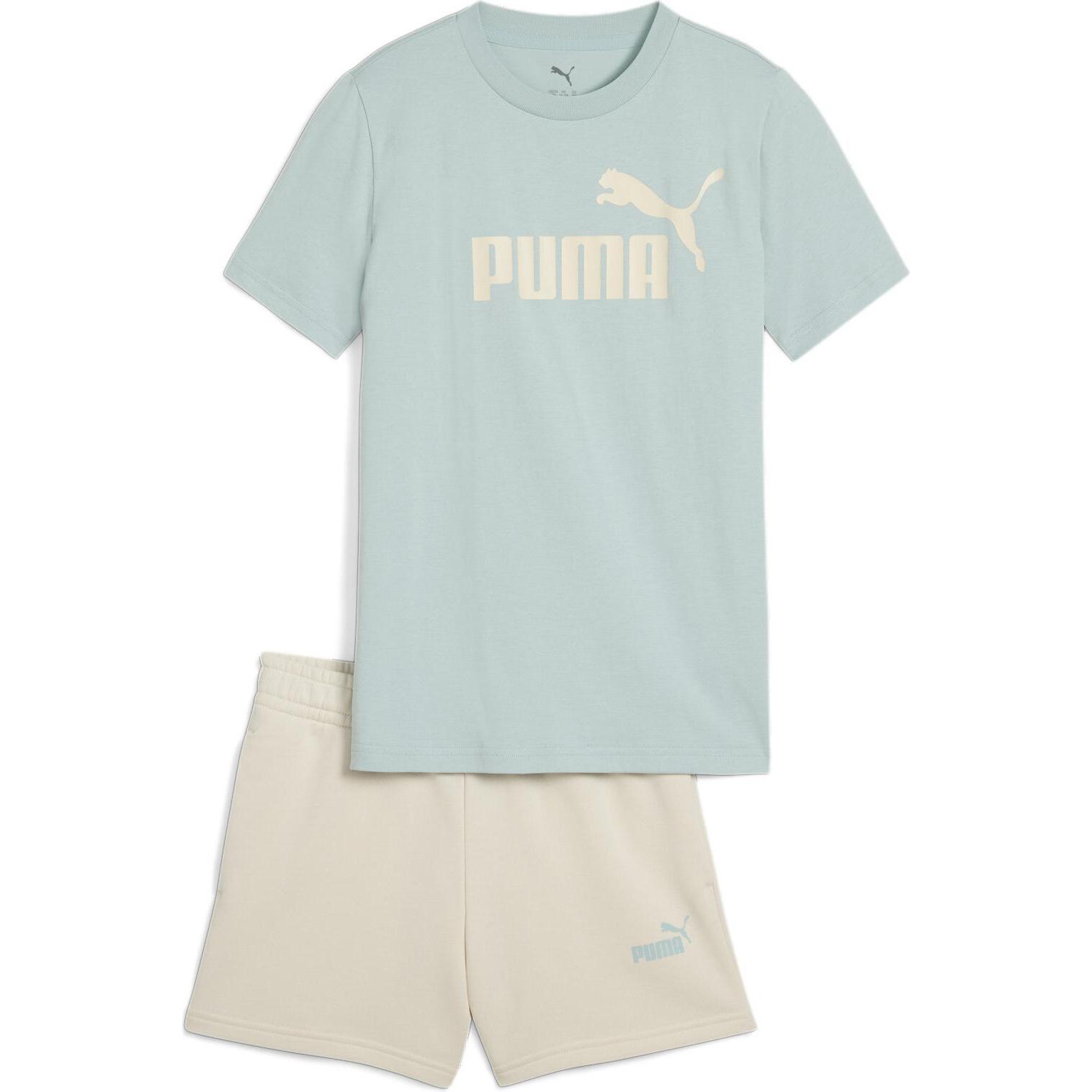 Thumbnail - Puma, Damen, Sportshirt, ESS No.1 Logo Tee and Shorts Set G (128), Grün, 128