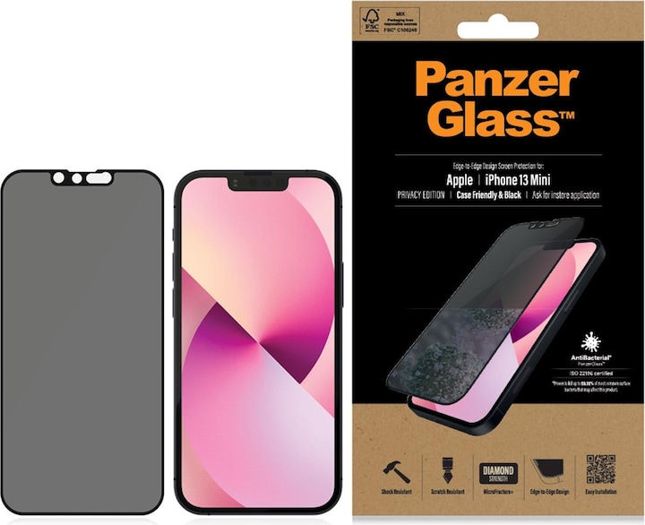 Produktbild PanzerGlass Privacy (1 Stück, Apple iPhone 13 mini)