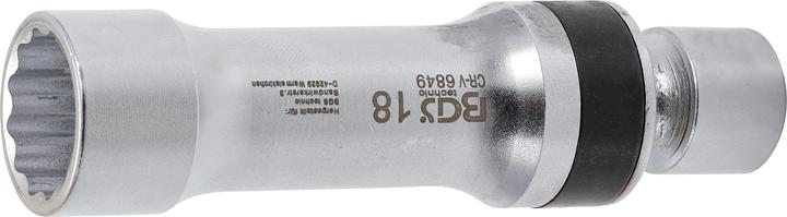 Actual product image BGS Spark Plug Socket, 12-point, with Retaining Spring | 10 mm (3/8") Drive | 18 mm
