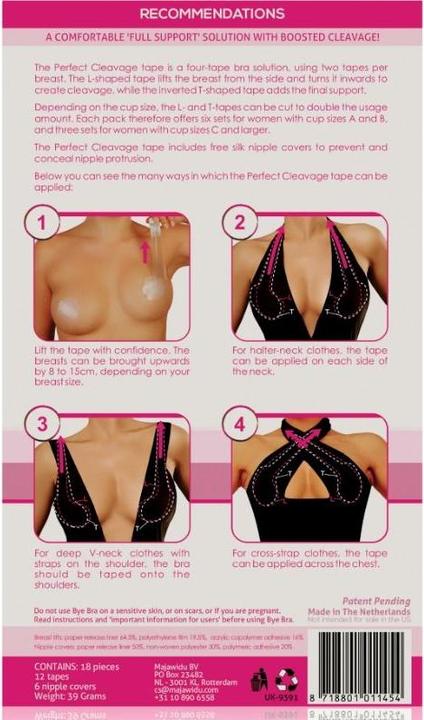 Image du produit Bye Bra Bande de décolleté parfait (Une unité par pack, Taille unique)